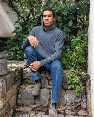 Campo Hoodie / Indigo Lines