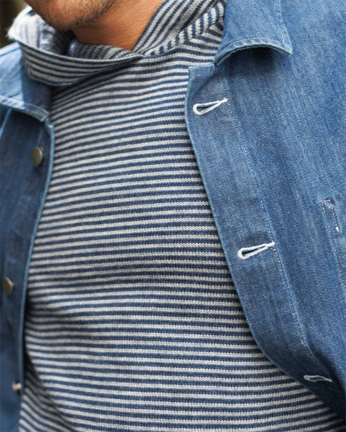 Campo Hoodie / Indigo Lines