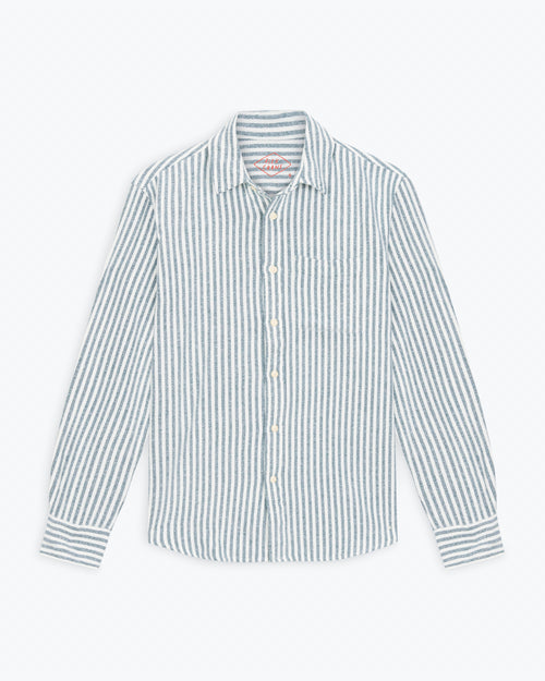 Cloud Flannel / Indigo Lines
