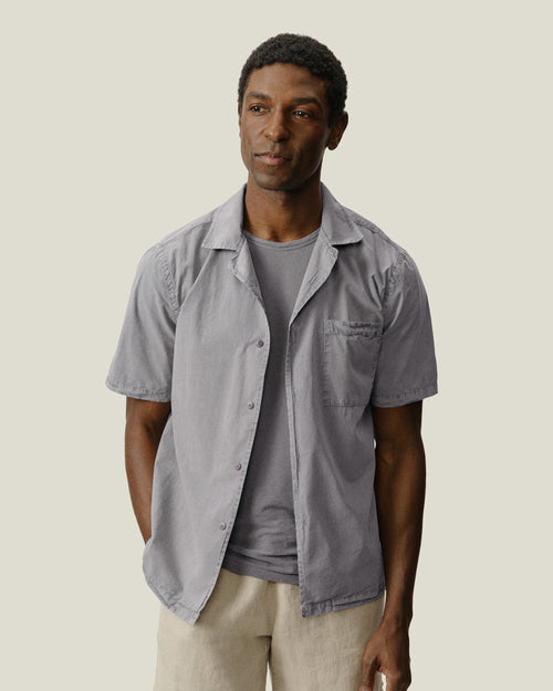 Air Cotton Camp Shirt / Silver