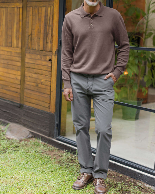 Feather Polo / Coffee