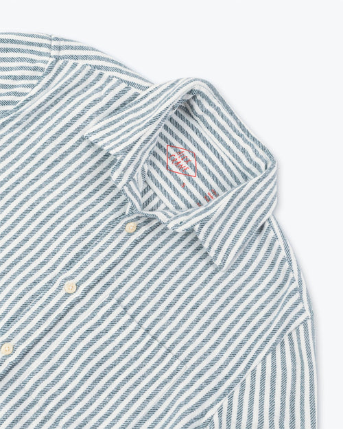 Cloud Flannel / Indigo Lines