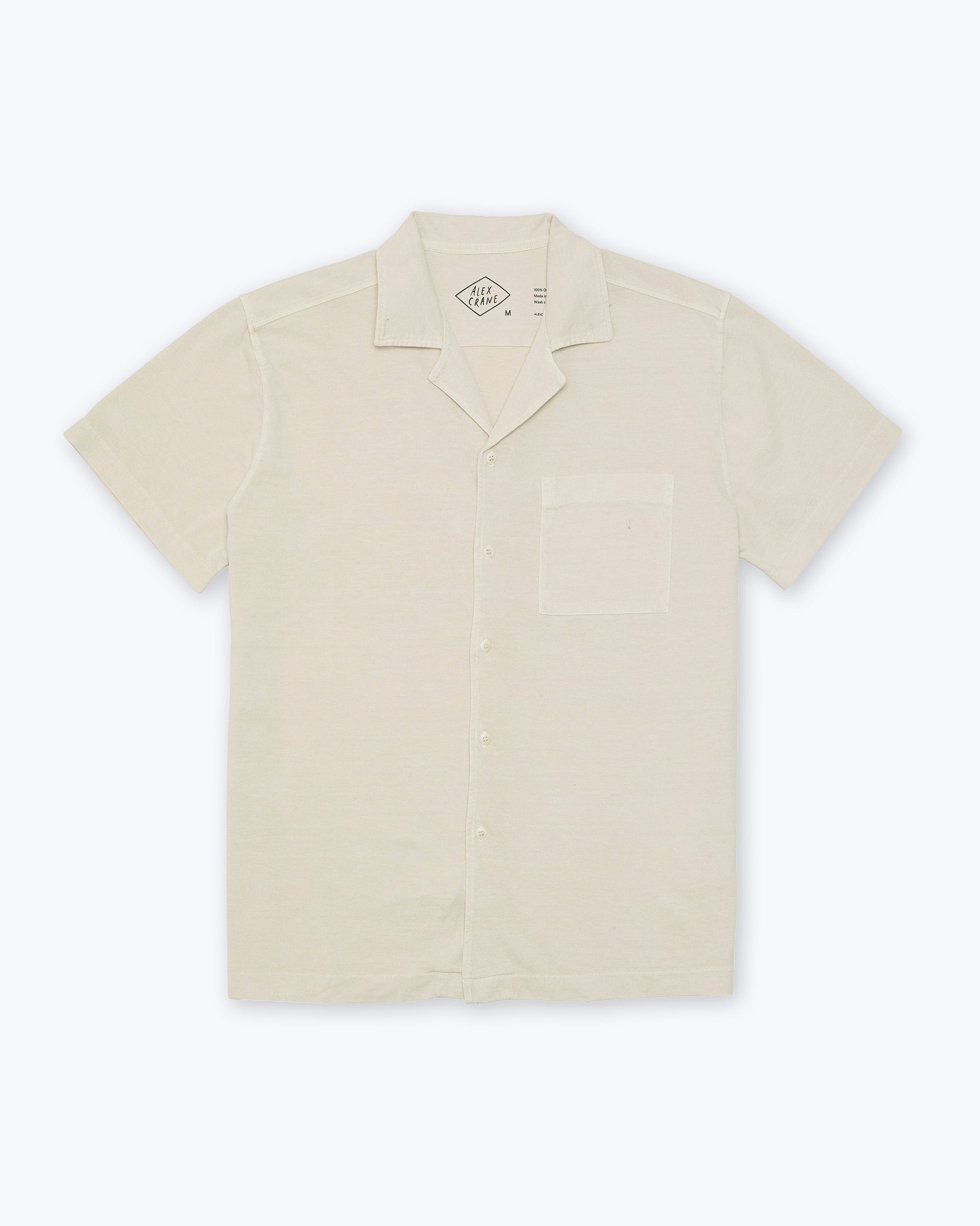 Featherweight Slubby Caza Organic Cotton Camp Collar Short-Sleeve