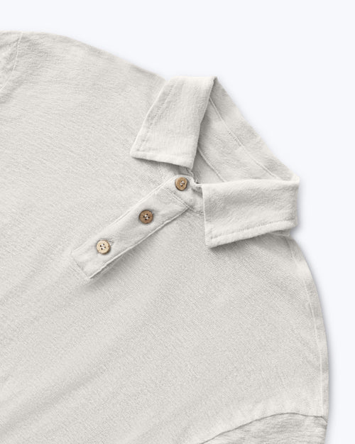 Knit Polo / Bone