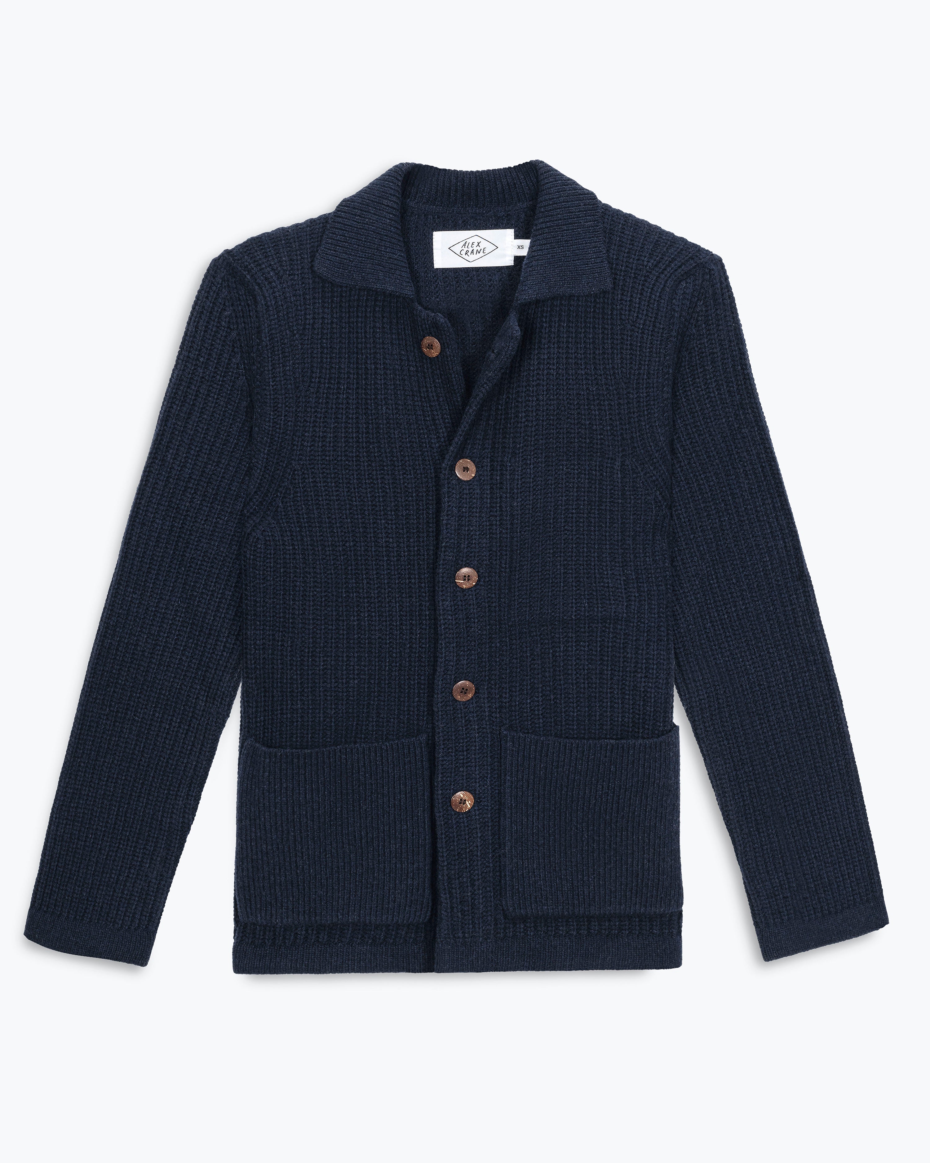 Knit Kite Heavyweight Merino Wool Jacket / Deep Blue Indigo – Alex