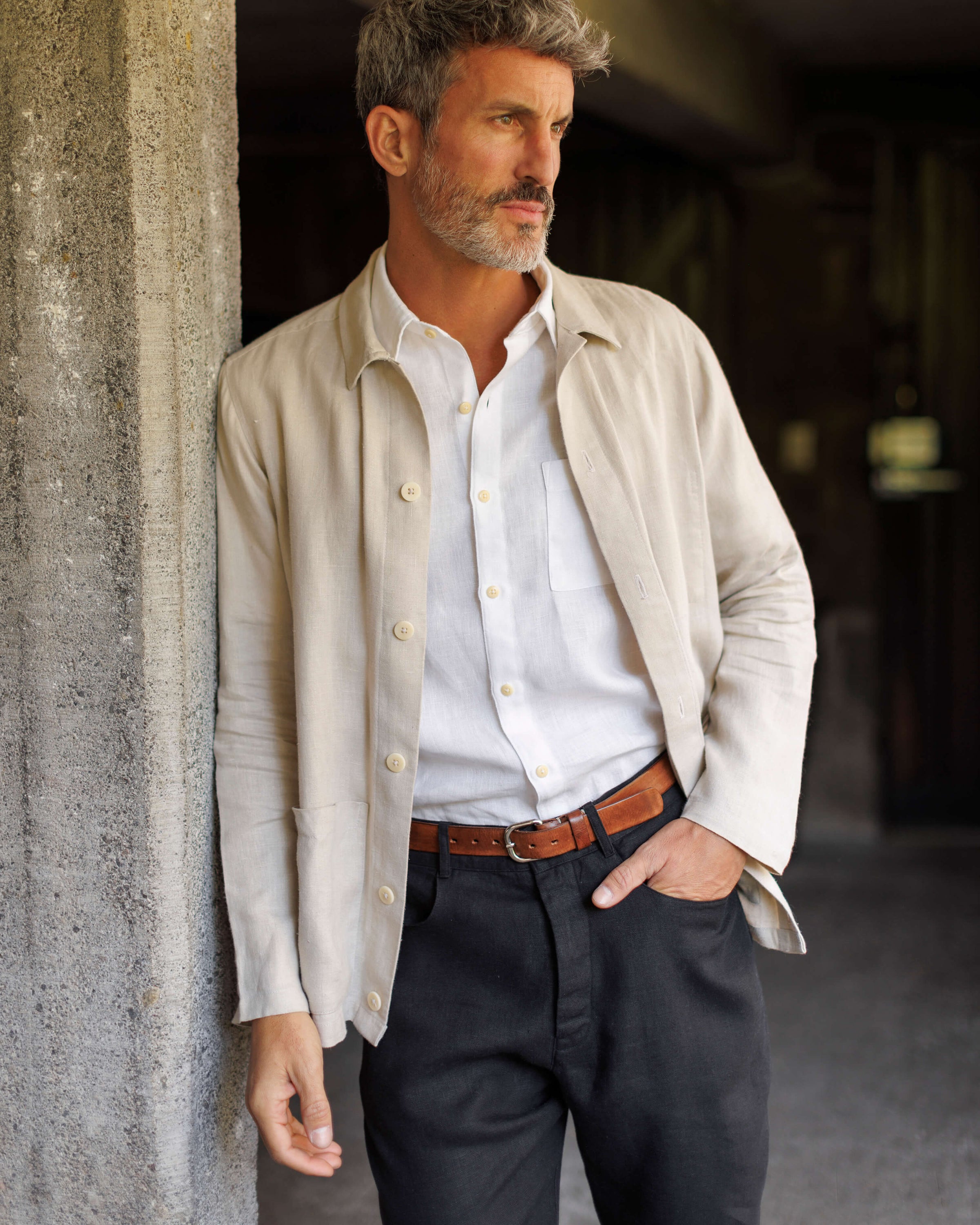 Cham Linen Pants - Sustainable French Linen / Black Night
