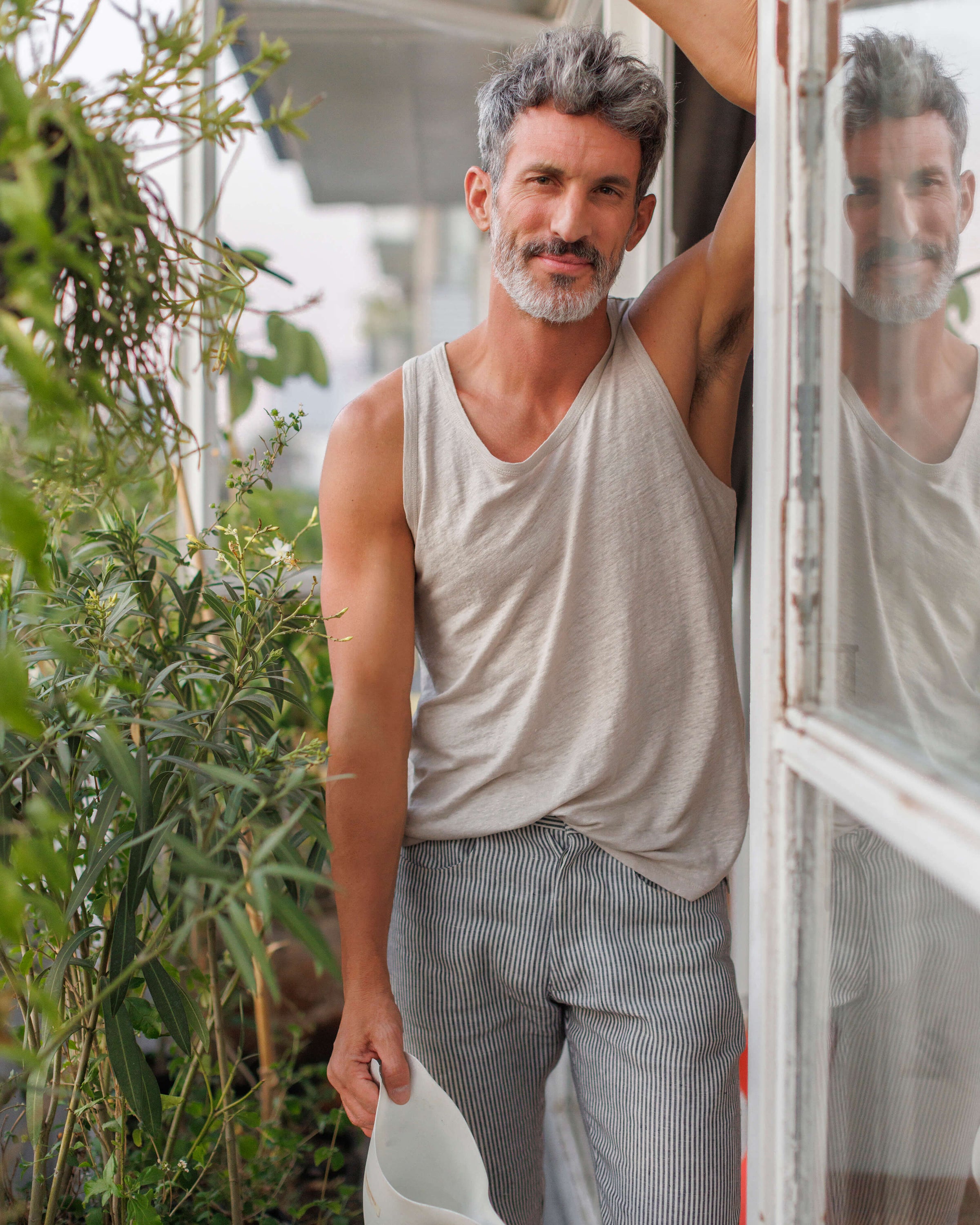 Tank Knit Linen Tank Top - Sustainable French Linen / Natural Bone