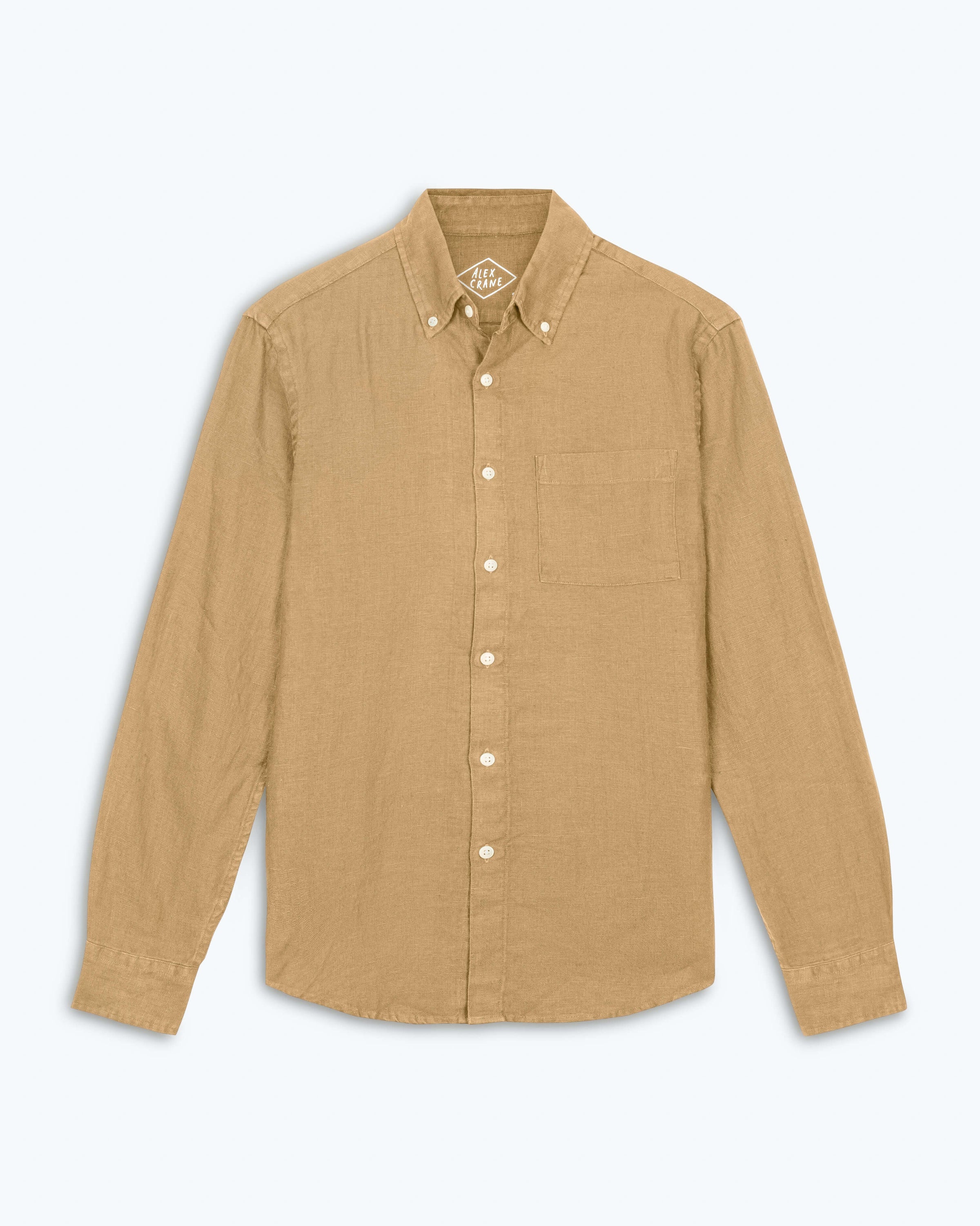 Playa Linen Button-Down Shirt - Sustainable French Linen / Gold Yellow