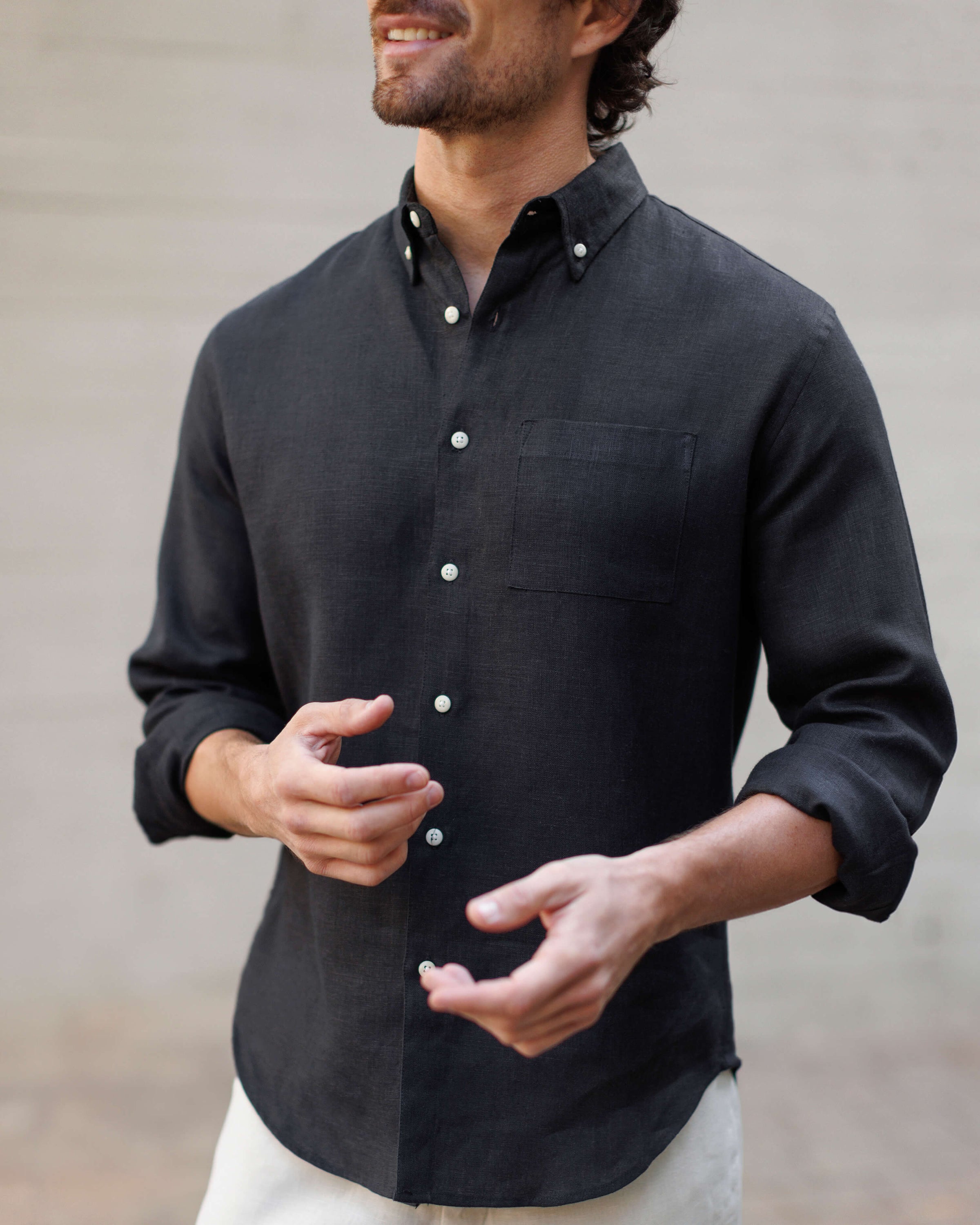 alex cannon dress shirts Playa Linen Button-Down Shirt professional look you expect from Ledbury Alex Crane Linen Playa Button