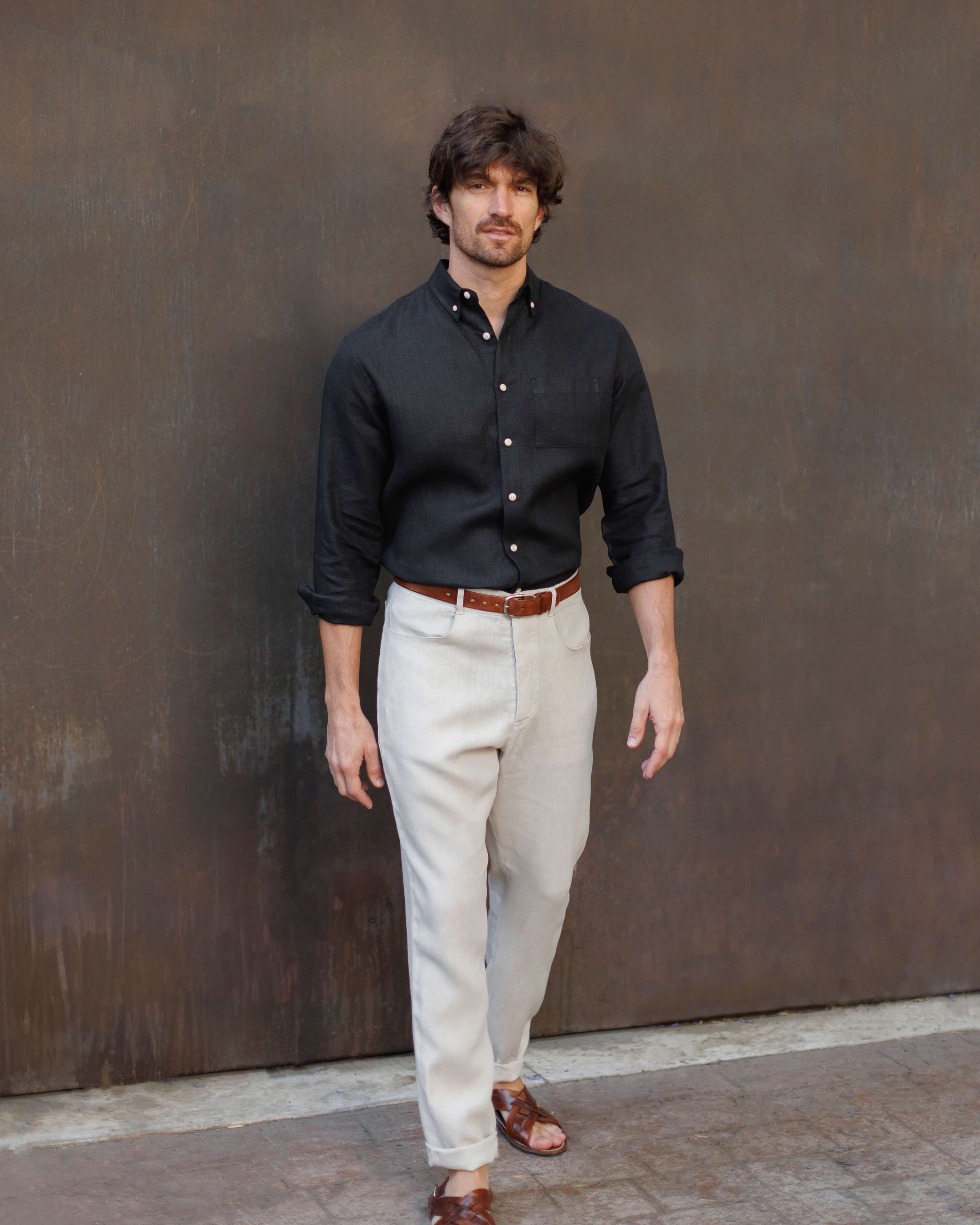 Cham Linen Pants - Sustainable French Linen / Natural Bone