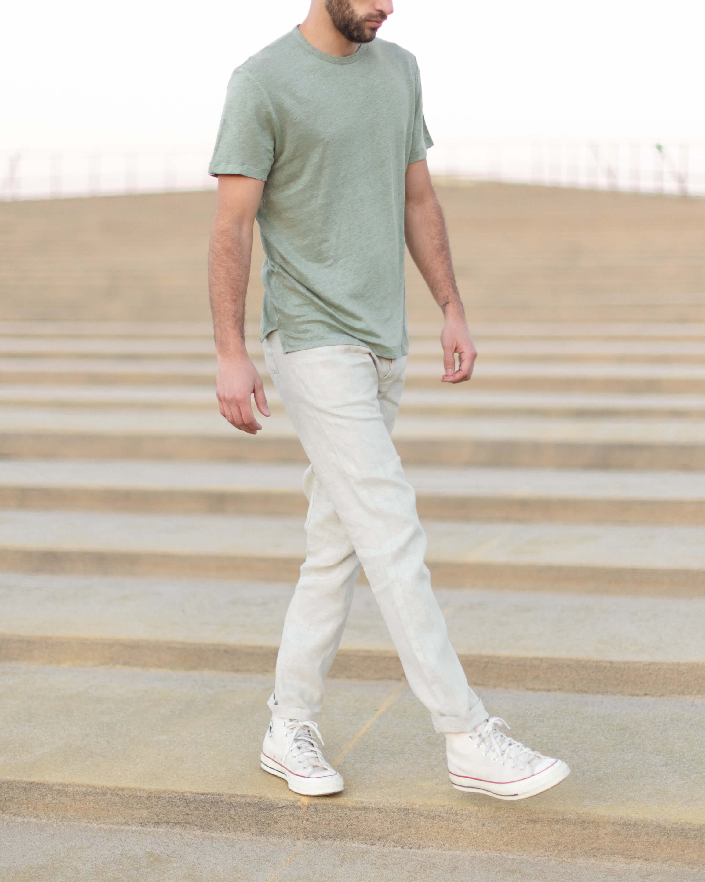 Cham Linen Pants - Sustainable French Linen / Natural Bone