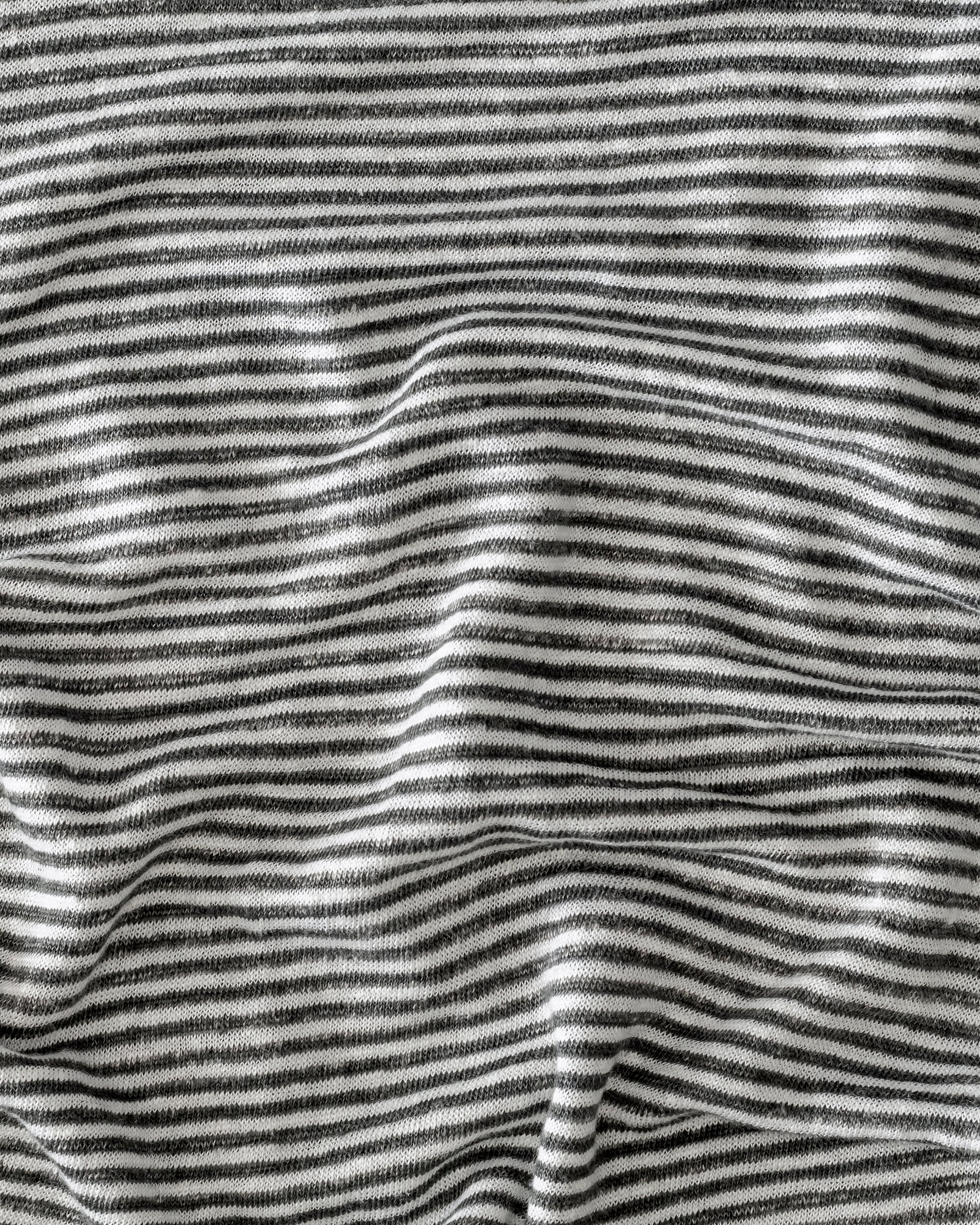 Sustainable French Linen / Blue and White Stripe Lines
