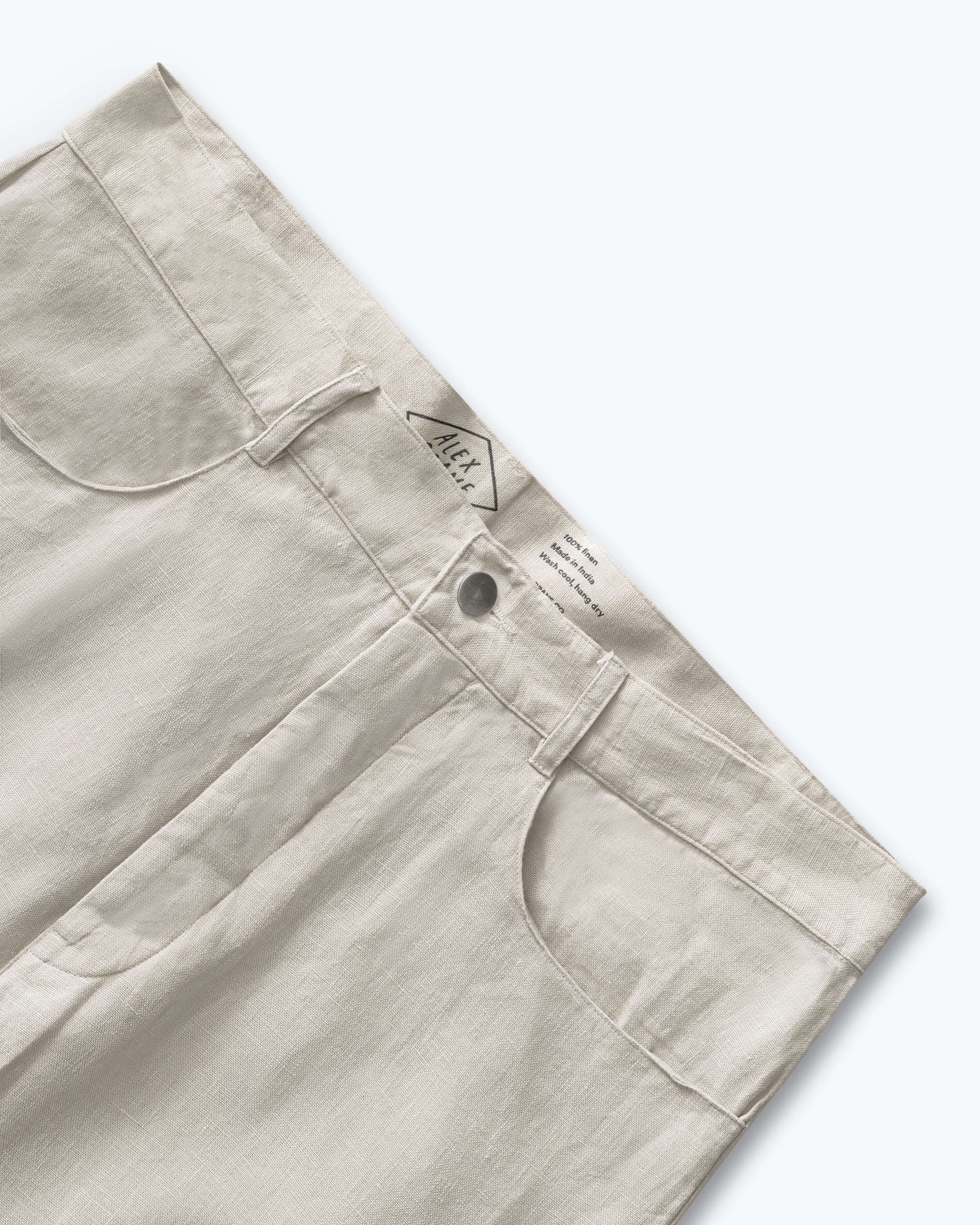 Cham Linen Pants - Sustainable French Linen / Natural Bone