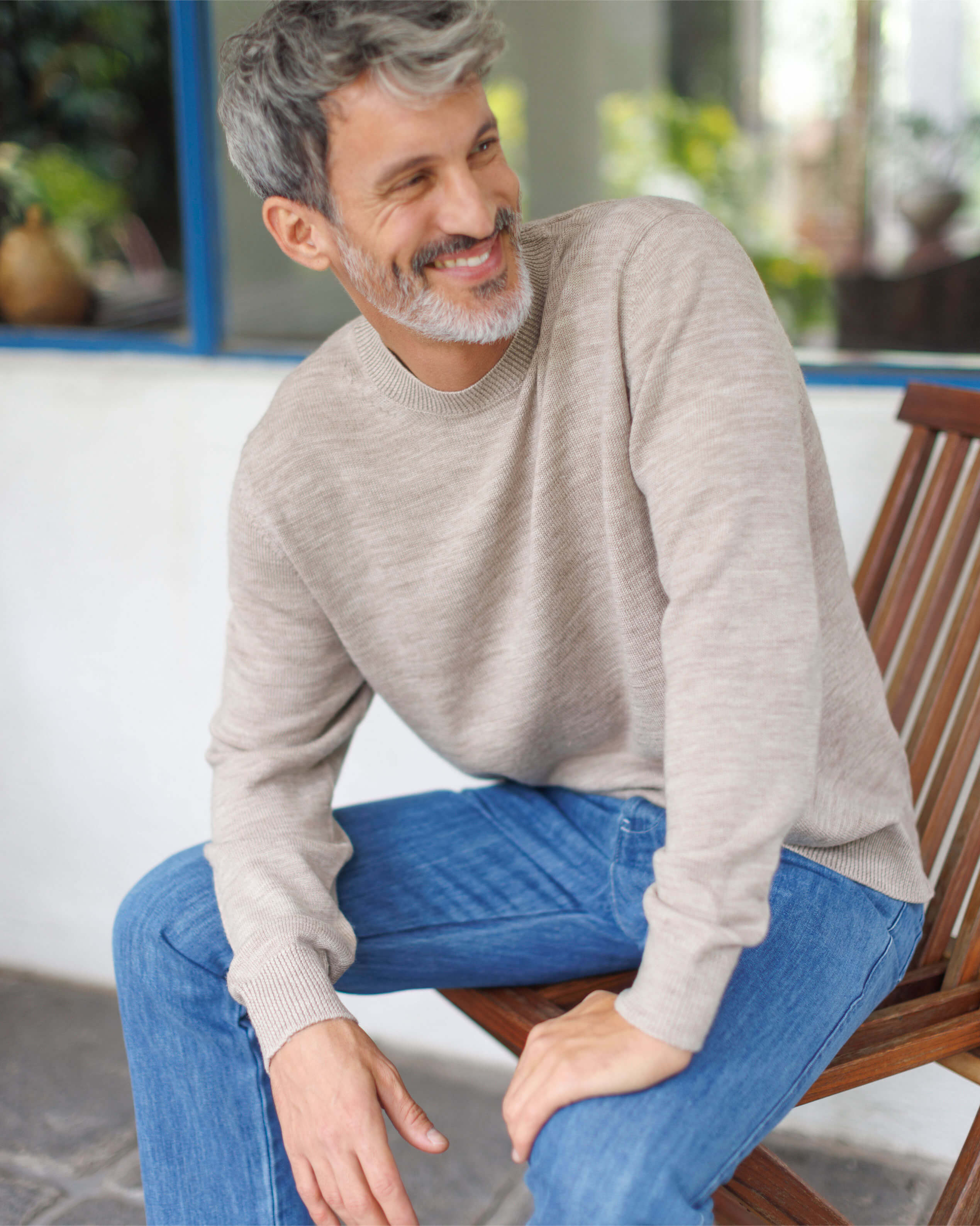 Campo Organic Merino Wool Sweater / Natural Bone – Alex Crane
