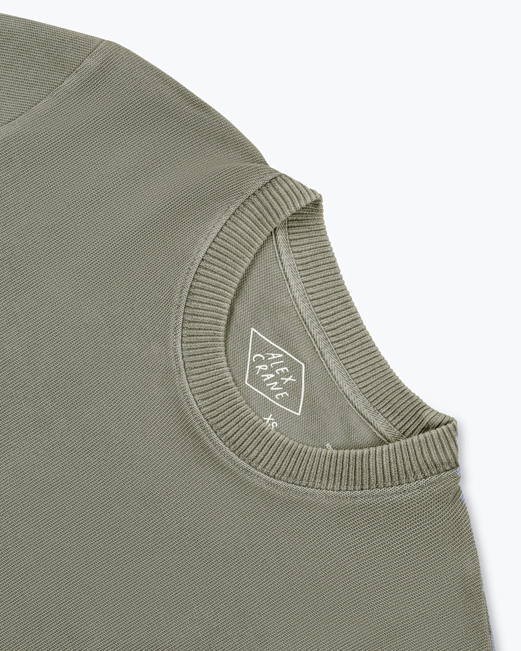 Caza Slubbly Organic Cotton Crewneck Sweatshirt / Brown Gold Clay