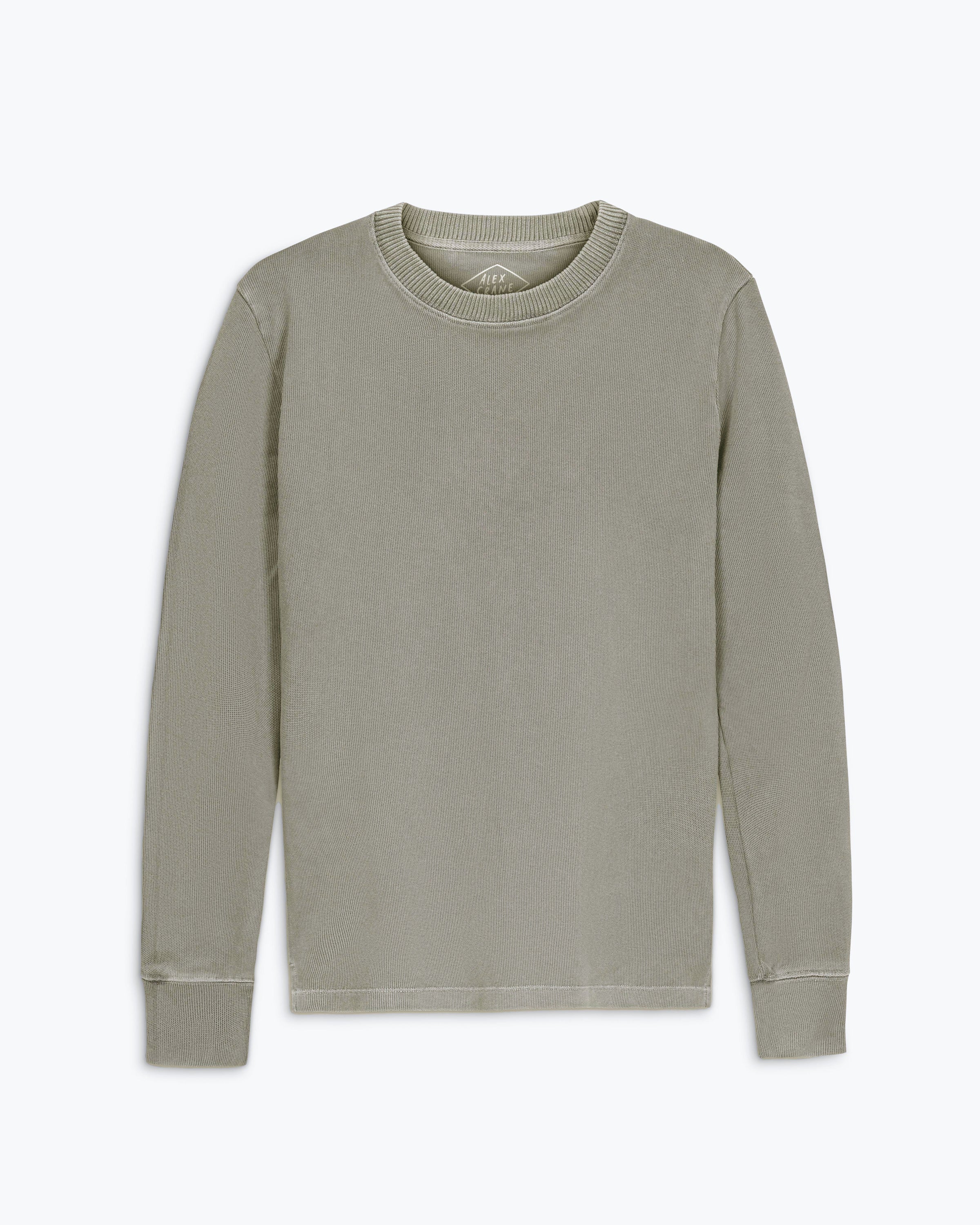 Caza Slubbly Organic Cotton Crewneck Sweatshirt / Brown Gold Clay