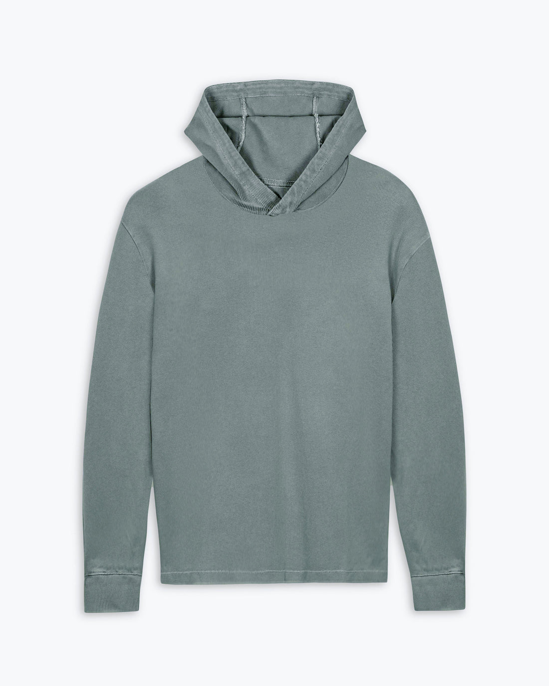 Caza Slubbly Organic Cotton Hoodie / Faded Green
