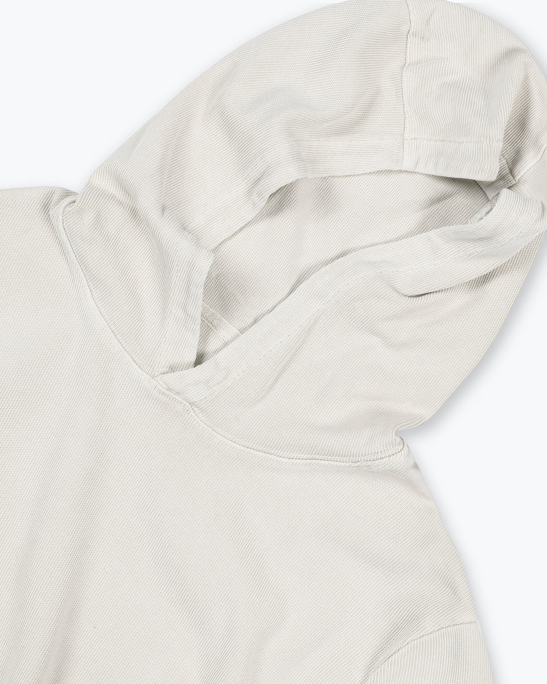 Caza Slubbly Organic Cotton Hoodie / Cream Off White