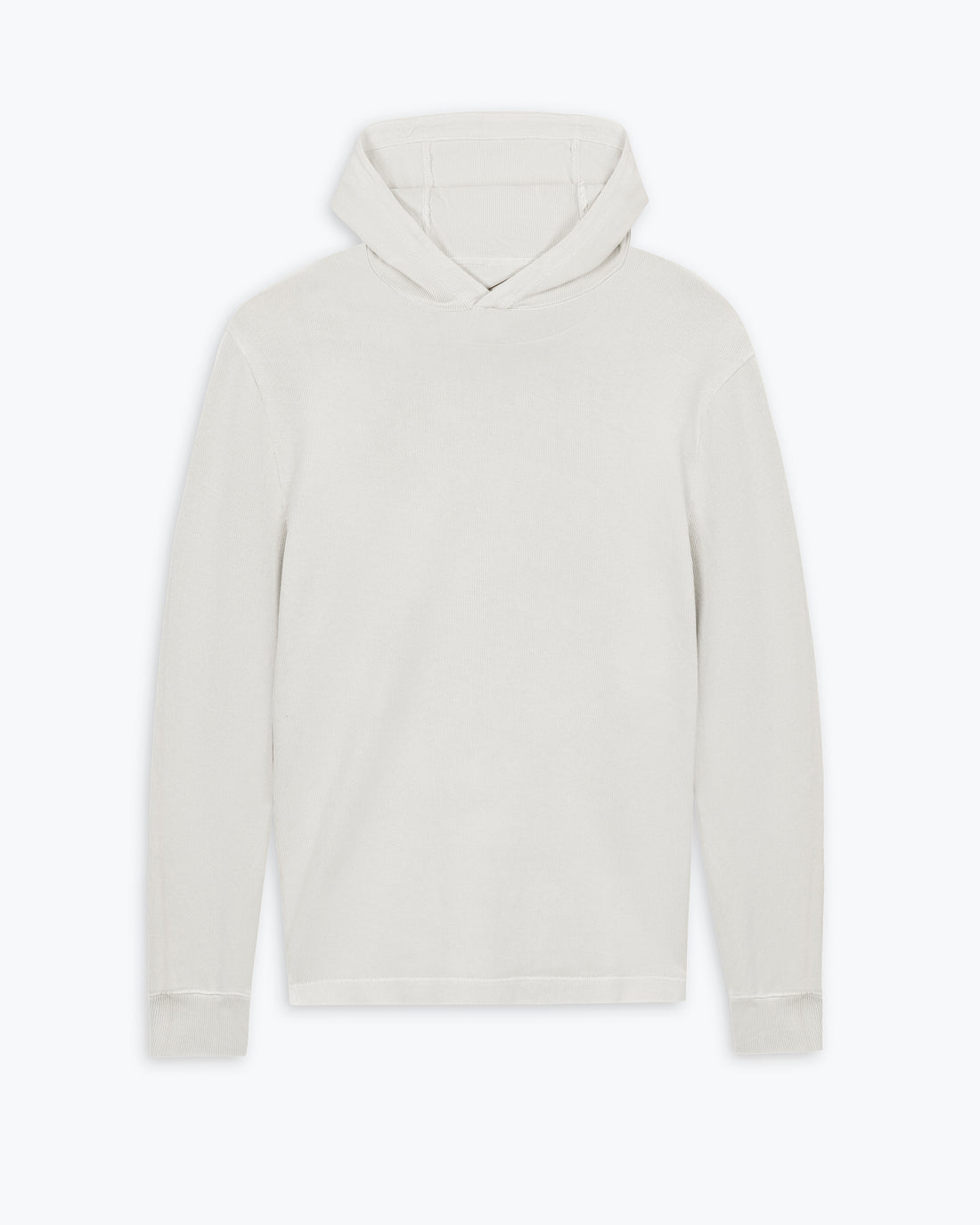 Caza Slubbly Organic Cotton Hoodie / Cream Off White