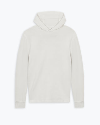Caza Slubbly Organic Cotton Hoodie / Cream Off White