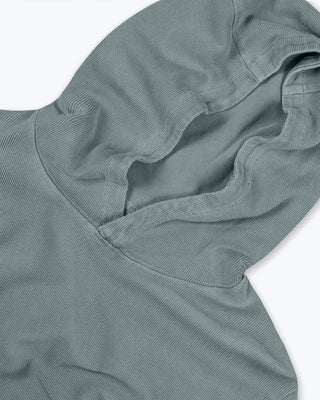 Caza Slubbly Organic Cotton Hoodie / Faded Green