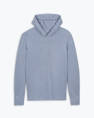 Caza Slubbly Organic Cotton Hoodie / Faded Blue Wave