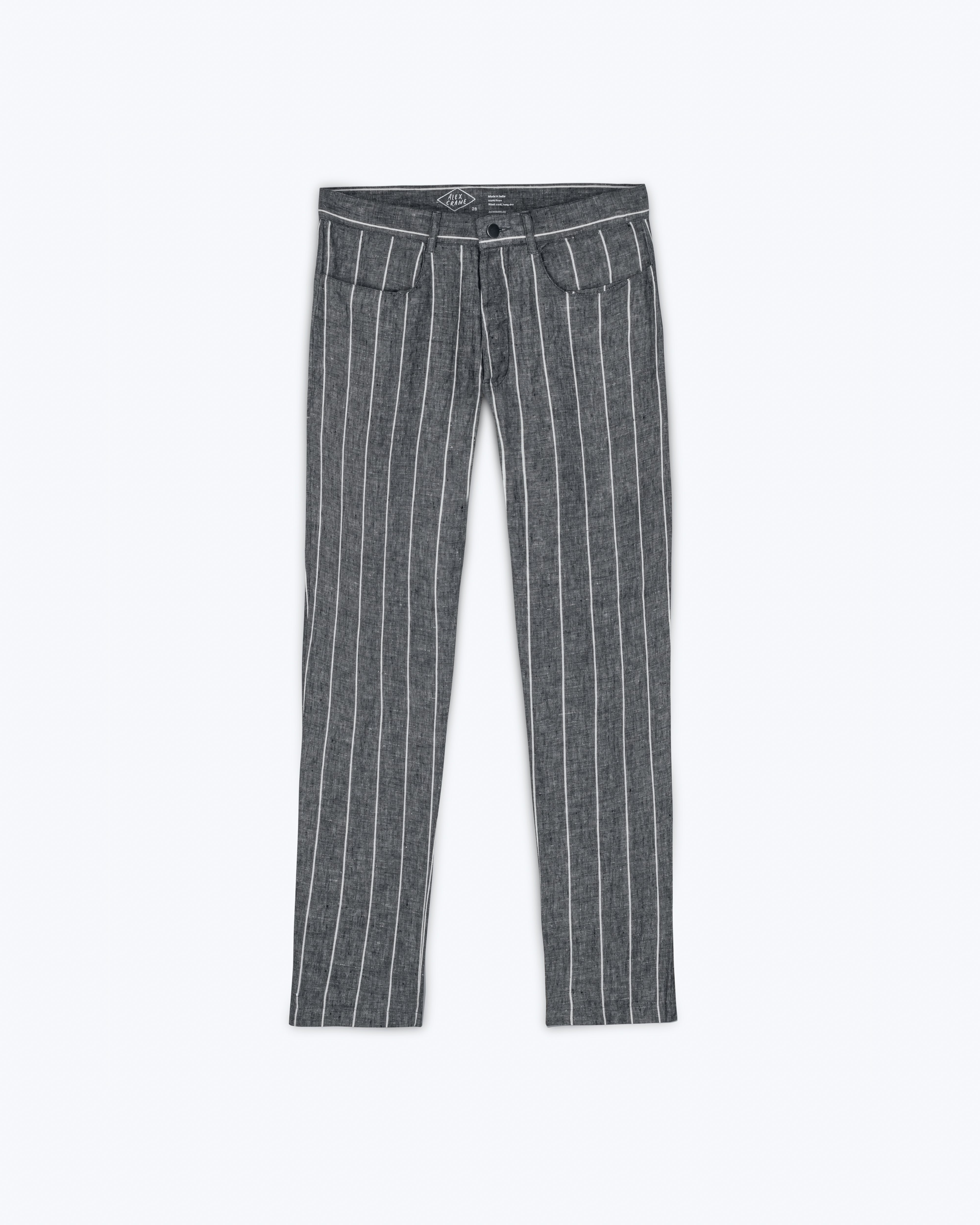Cham Linen Pants - Sustainable French Linen / Chalk Stripe – Alex