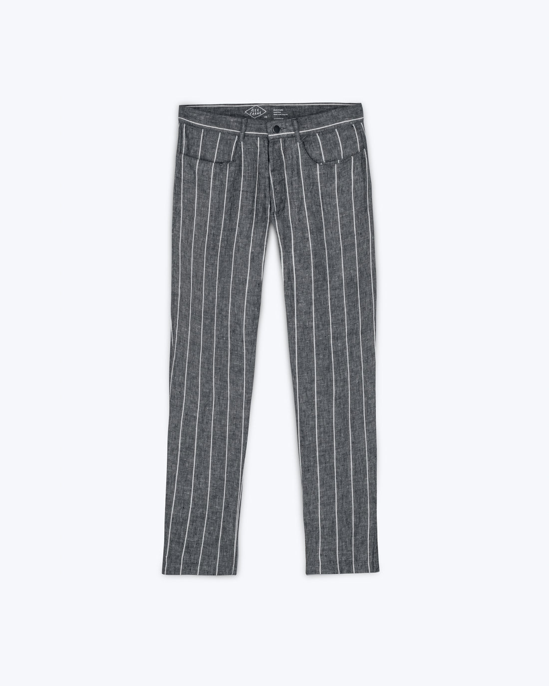 Cham Linen Pants - Sustainable French Linen / Chalk Stripe
