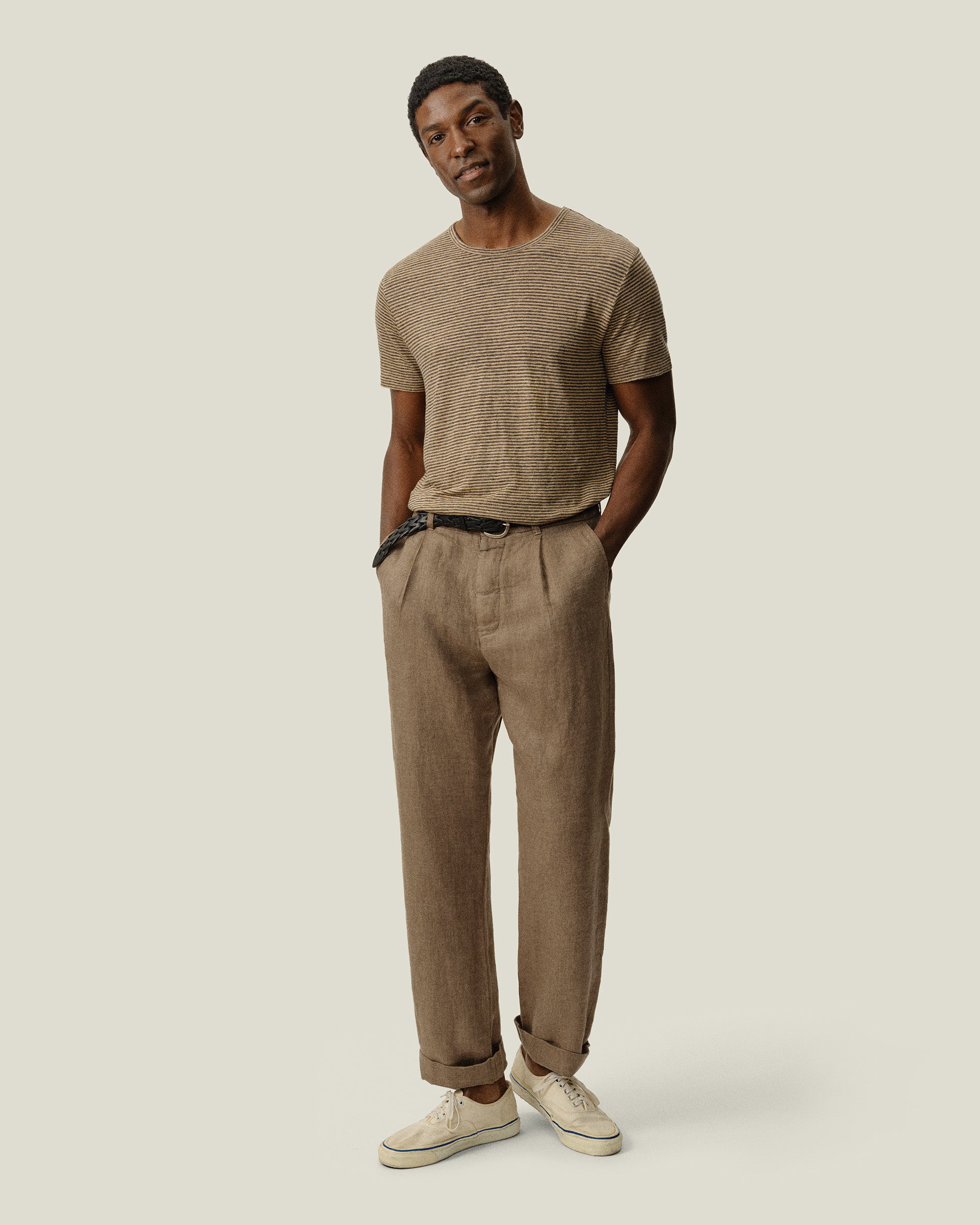 Alta Linen Unstructured Blazer / Brown Chai Twill – Alex Crane