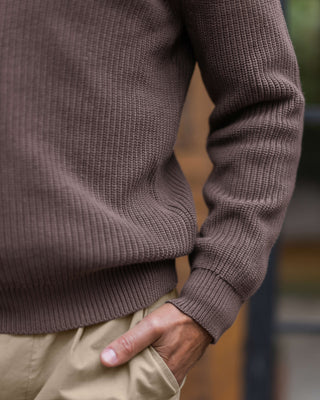 Bay Organic Cotton Chunky Knit Sweater / Faded Brown Coffee