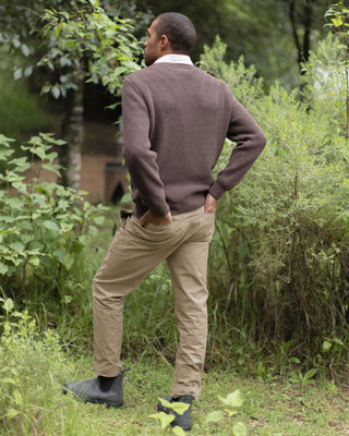 Bay Organic Cotton Chunky Knit Sweater / Faded Brown Coffee