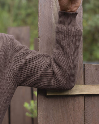 Bay Organic Cotton Chunky Knit Sweater / Faded Brown Coffee