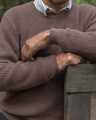 Bay Organic Cotton Chunky Knit Sweater / Faded Brown Coffee