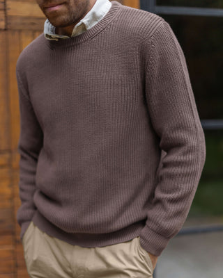 Bay Organic Cotton Chunky Knit Sweater / Faded Brown Coffee