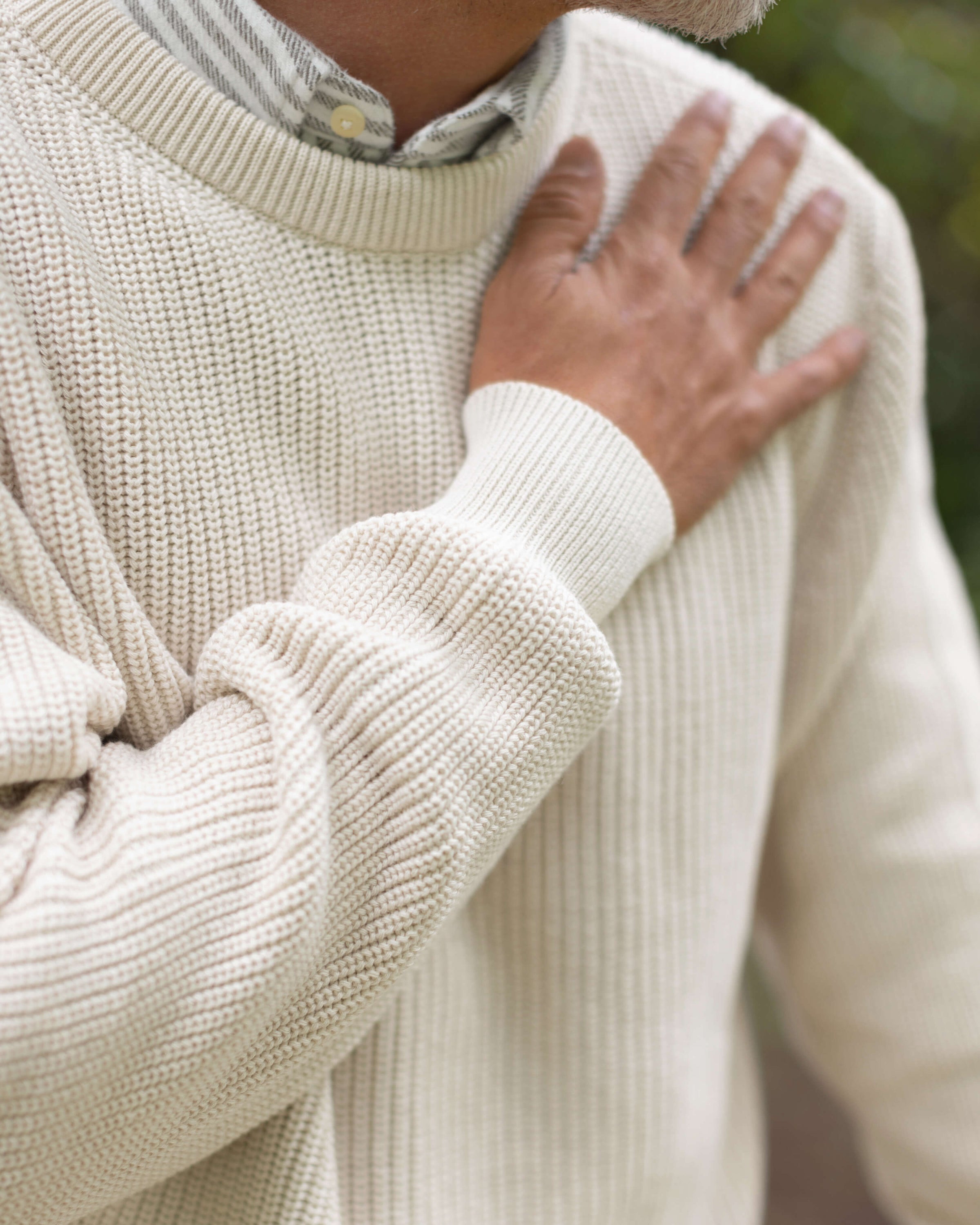 Bay Organic Cotton Chunky Knit Sweater / Cream Off White