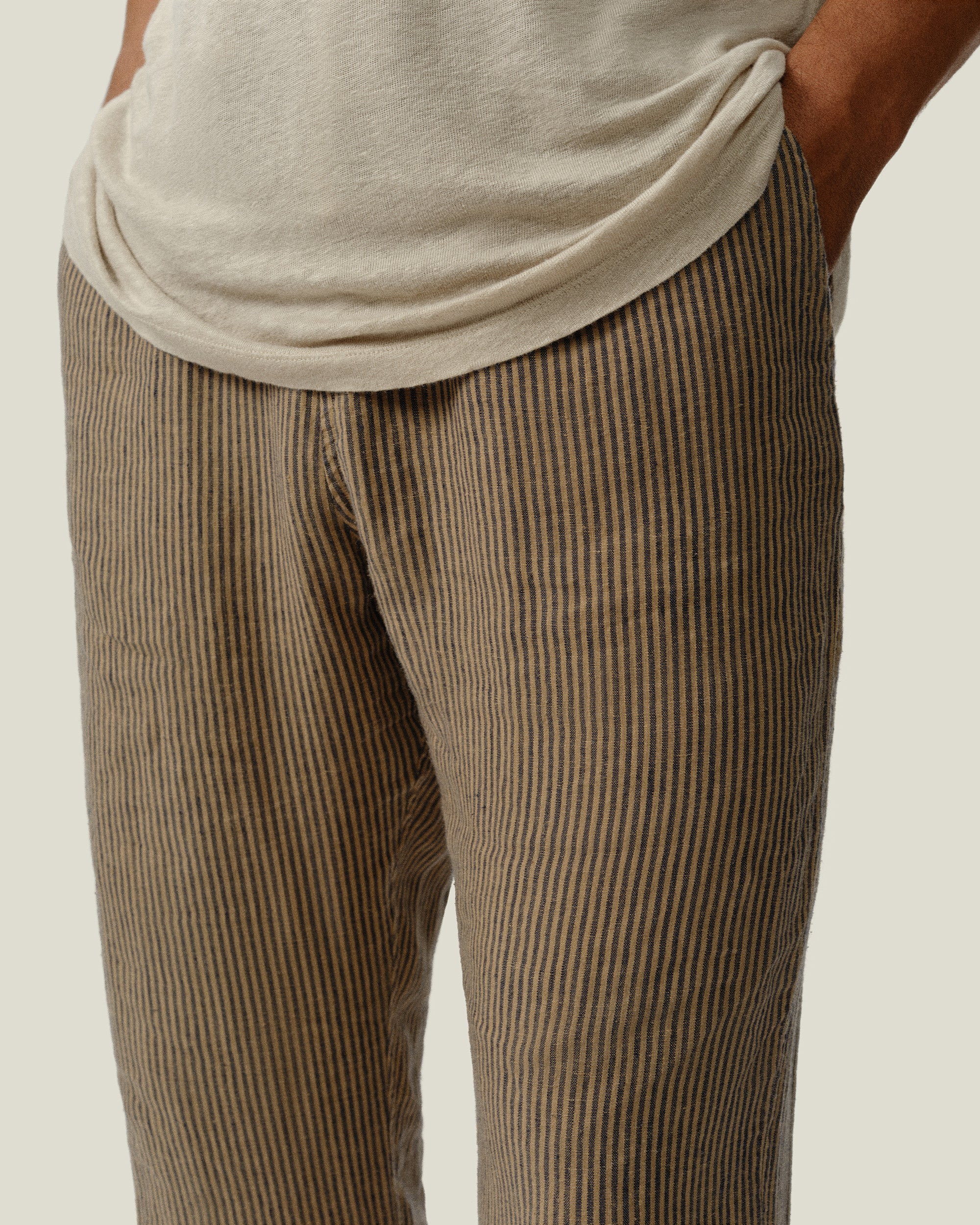 Bo Linen Drawstring Pants - Sustainable French Linen / Overdye