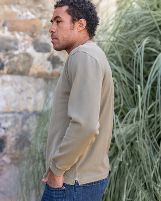 Caza Slubbly Organic Cotton Crewneck Sweatshirt / Brown Gold Clay