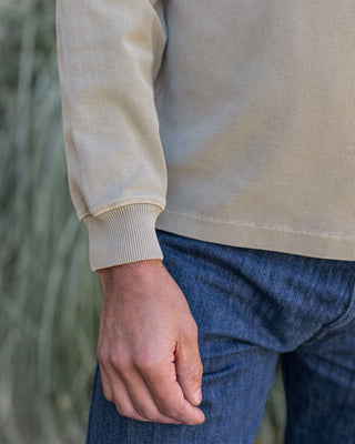 Caza Slubbly Organic Cotton Crewneck Sweatshirt / Brown Gold Clay