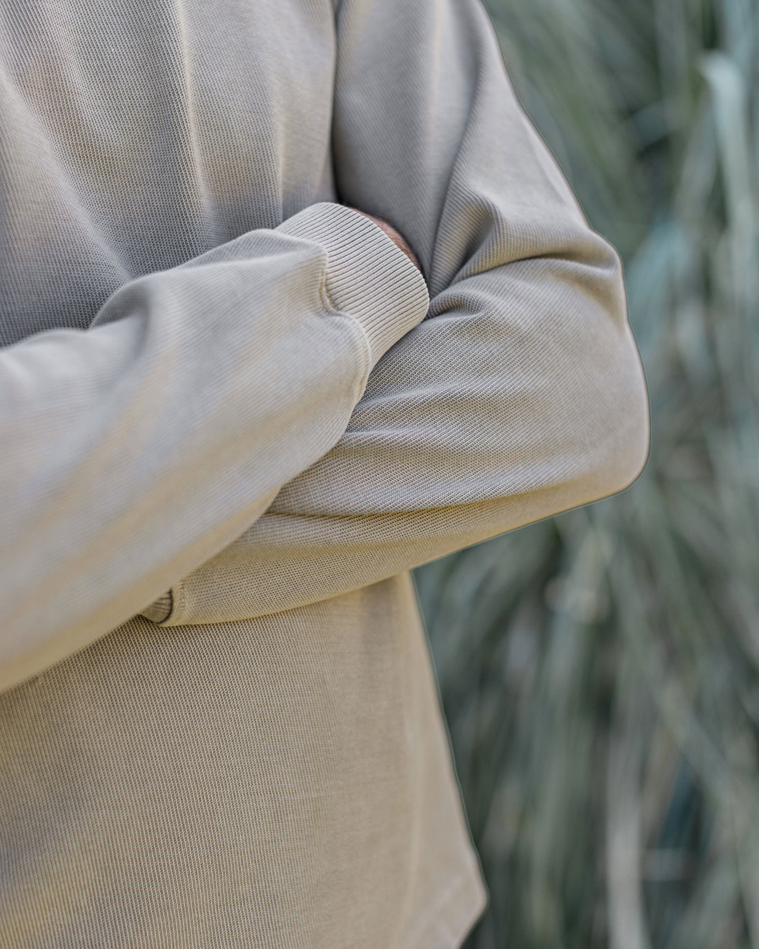 Caza Slubbly Organic Cotton Crewneck Sweatshirt / Brown Gold Clay