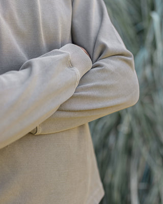 Caza Slubbly Organic Cotton Crewneck Sweatshirt / Brown Gold Clay