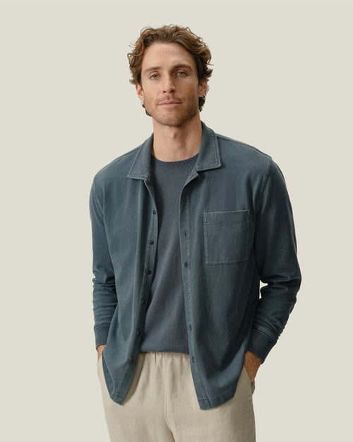Caza Knit Shirt / Lake