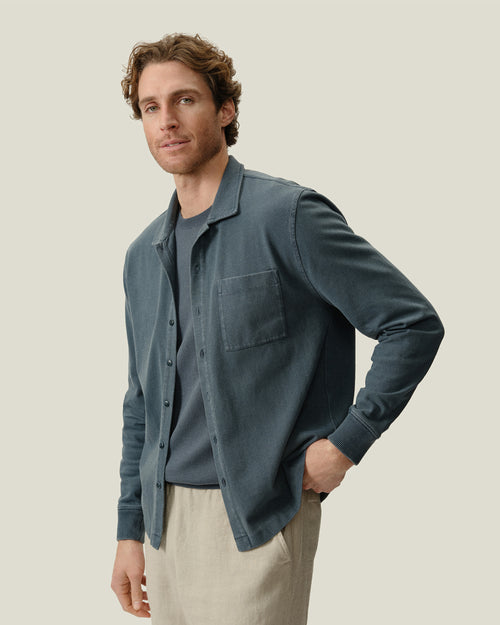 Caza Knit Shirt / Lake