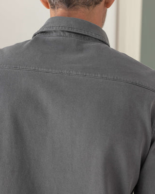 Caza Slubbly Organic Cotton Button Up Shirt / Faded Grey Slate