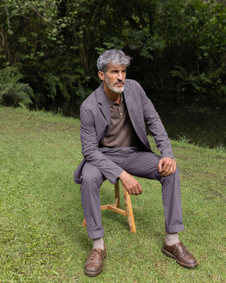 Organic Cotton Alta Unstructured Blazer / Purple Grey Ash