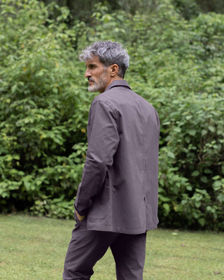 Organic Cotton Alta Unstructured Blazer / Purple Grey Ash