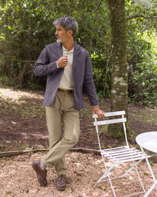 Organic Cotton Alta Unstructured Blazer / Purple Grey Ash