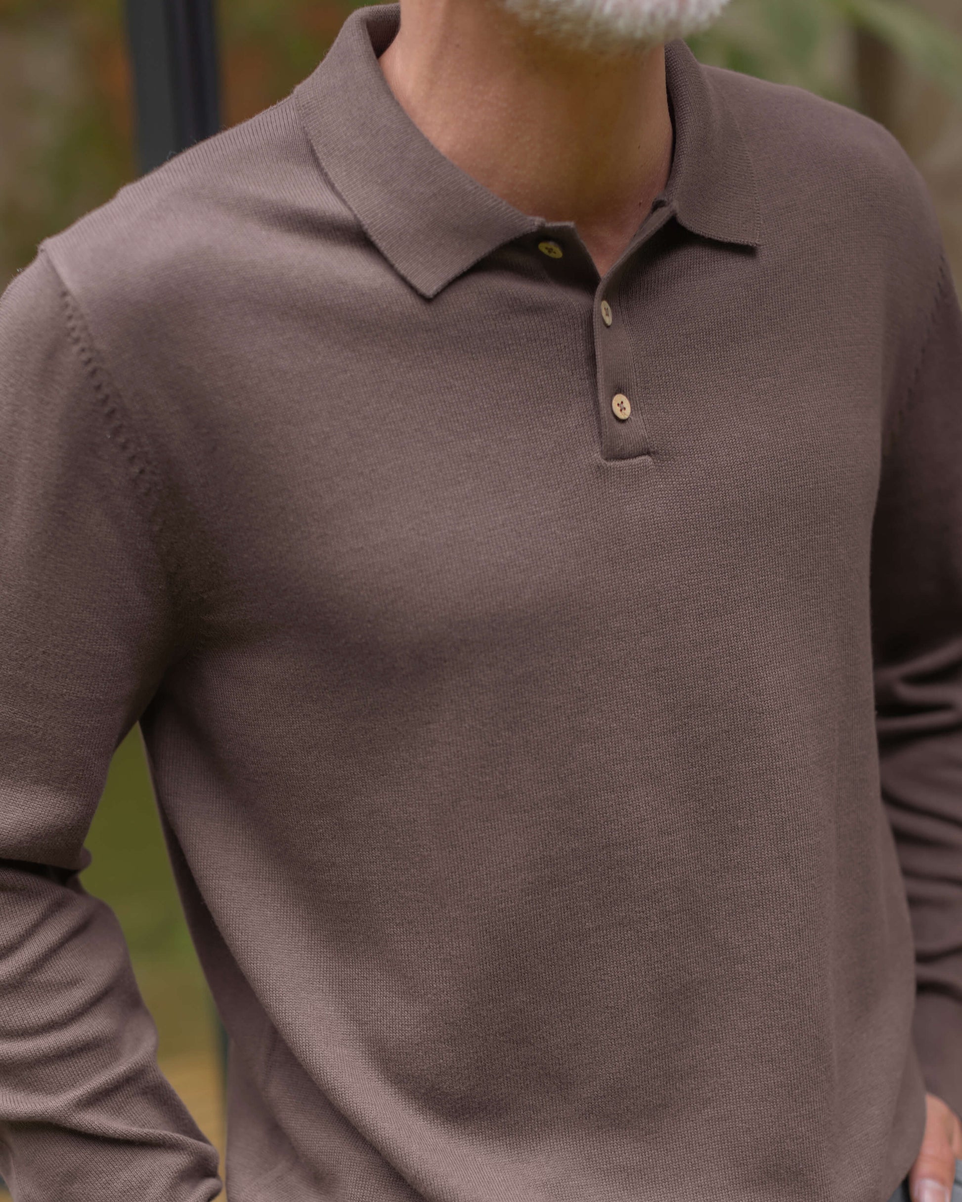 Feather Polo / Coffee