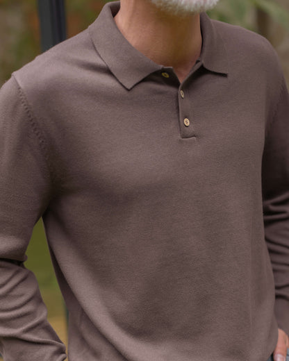 Feather Polo / Coffee