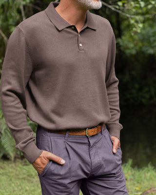 Feather Polo / Coffee