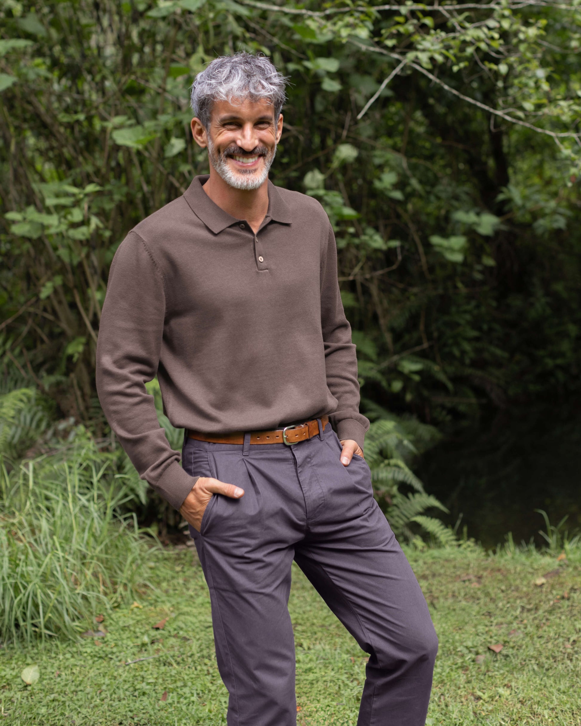 Feather Polo / Coffee